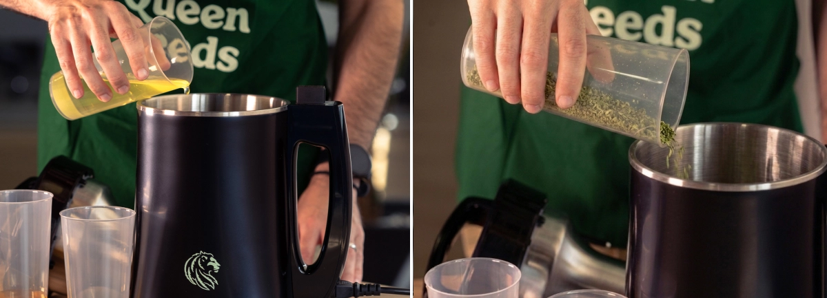 Learn how to prepare and decarb cannabis, then add it with natural oils to an infuser for a smooth cannabis oil infusion.