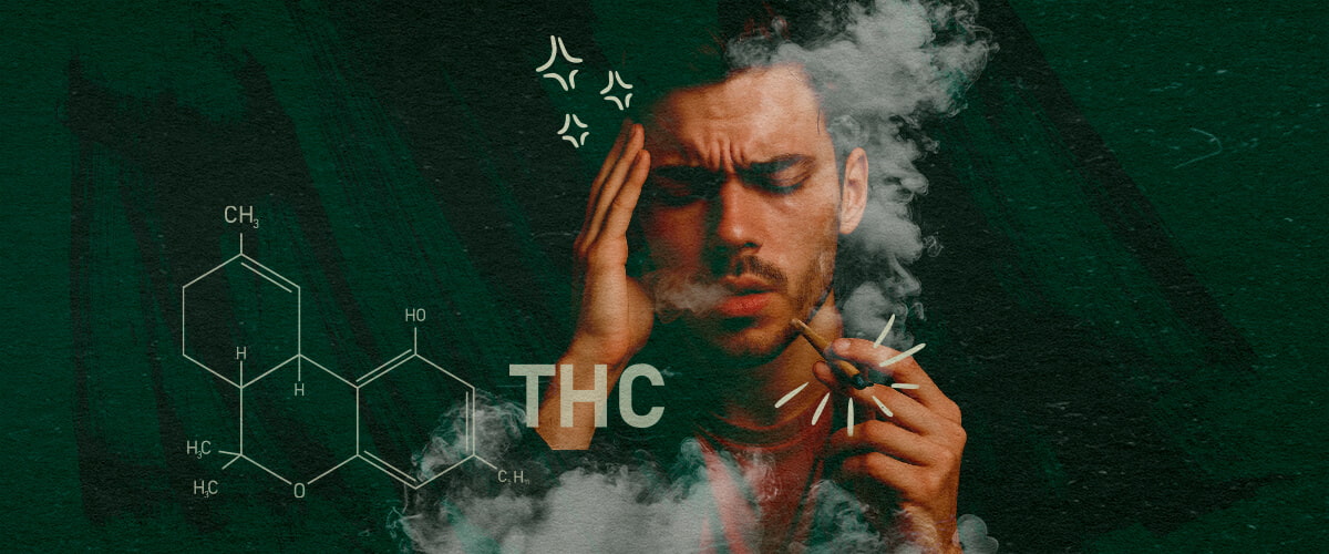 Man smoking cannabis illustrating THC effects and potential side effects like dizziness, relevant to cannabis tolerance and tolerance breaks.