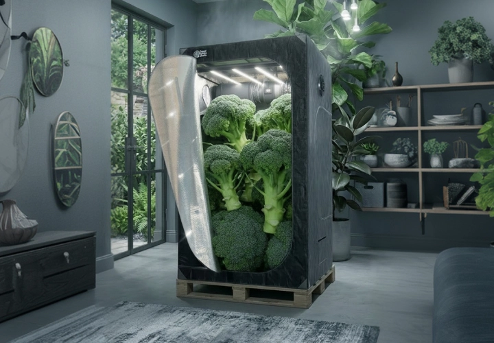 Modern indoor grow tent setup with controlled lighting and ventilation, representing complete grow tent kits and essential indoor grow equipment